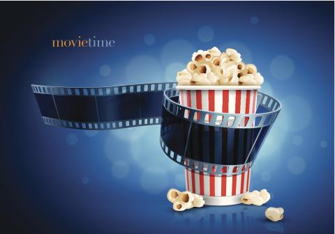 movie with popcorn