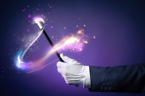 magic wand swirling
