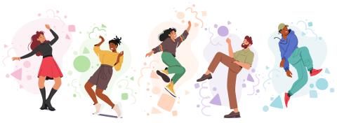 illustration of people dancing