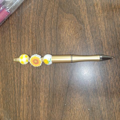 sunflower beaded pens